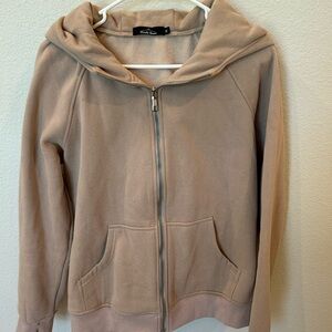 Women's Beige Hoodie Jacket